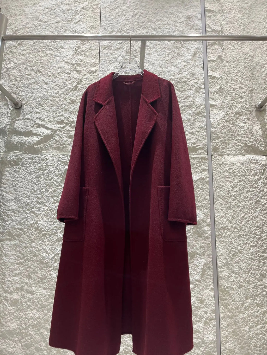 SPECIAL OFFER Cashmere Coat Female Winter Mid-Length Corrugated Coat Black Wool Coat Woman Autumn New Casual Fashion Beige Coat