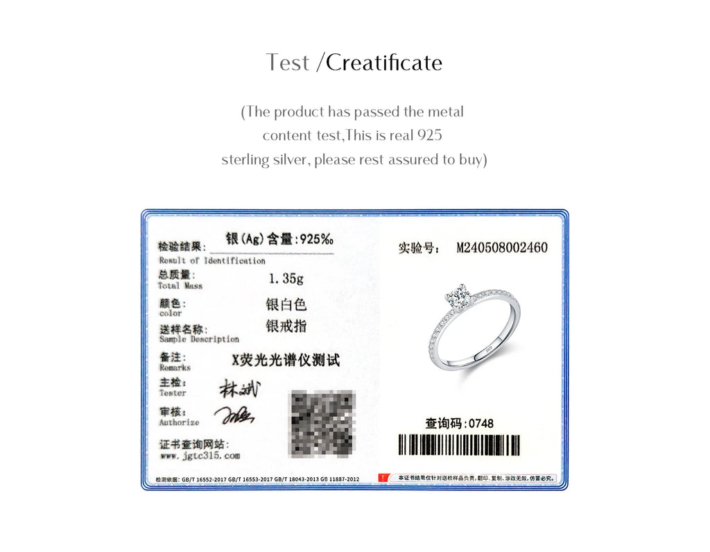 MODIAN D Color Moissanite Ring Delicate Square 925 Sterling Silver Lab Diamond Ring For Women Wedding Statement Jewelry