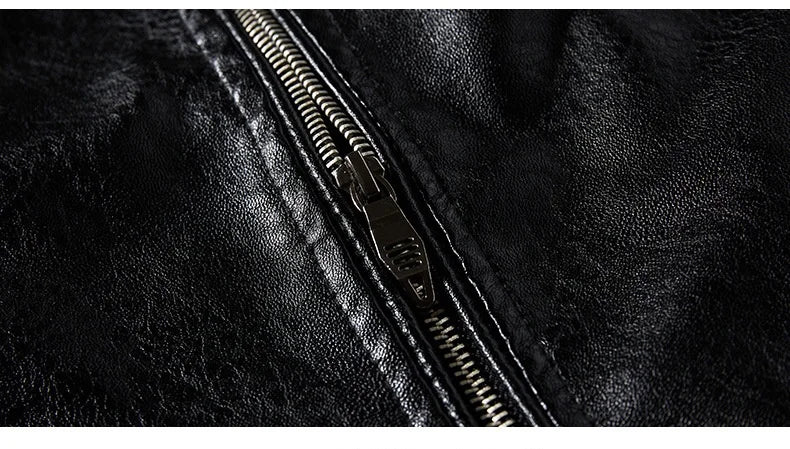 New Men's Leather Jackets Autumn And Winter Casual Motorcycle Slim PU Jacket Biker Leather High Quality Fashion Warm Overcoat