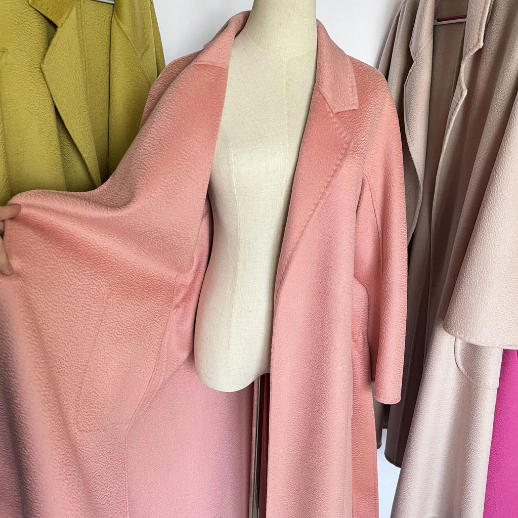 SPECIAL OFFER Cashmere Coat Female Winter Mid-Length Corrugated Coat Black Wool Coat Woman Autumn New Casual Fashion Beige Coat