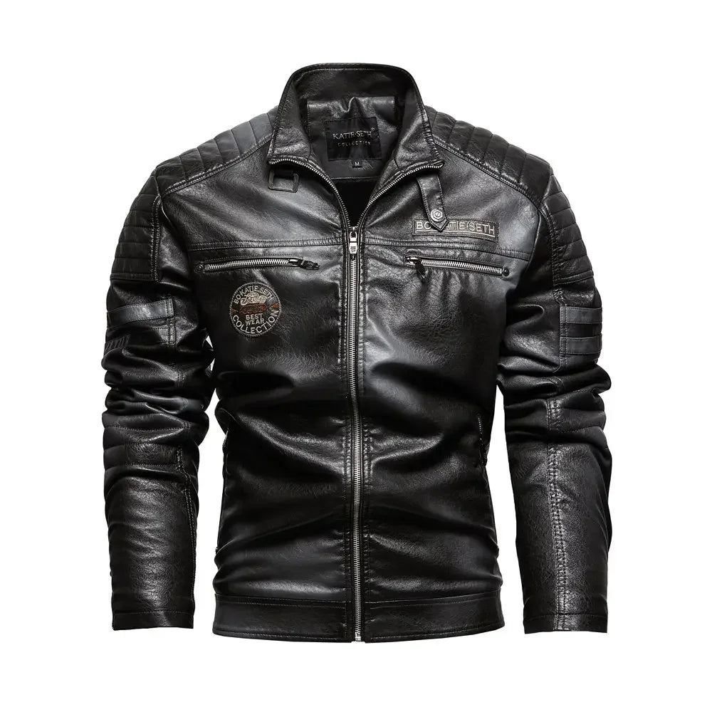 New Men's Leather Jackets Autumn And Winter Casual Motorcycle Slim PU Jacket Biker Leather High Quality Fashion Warm Overcoat