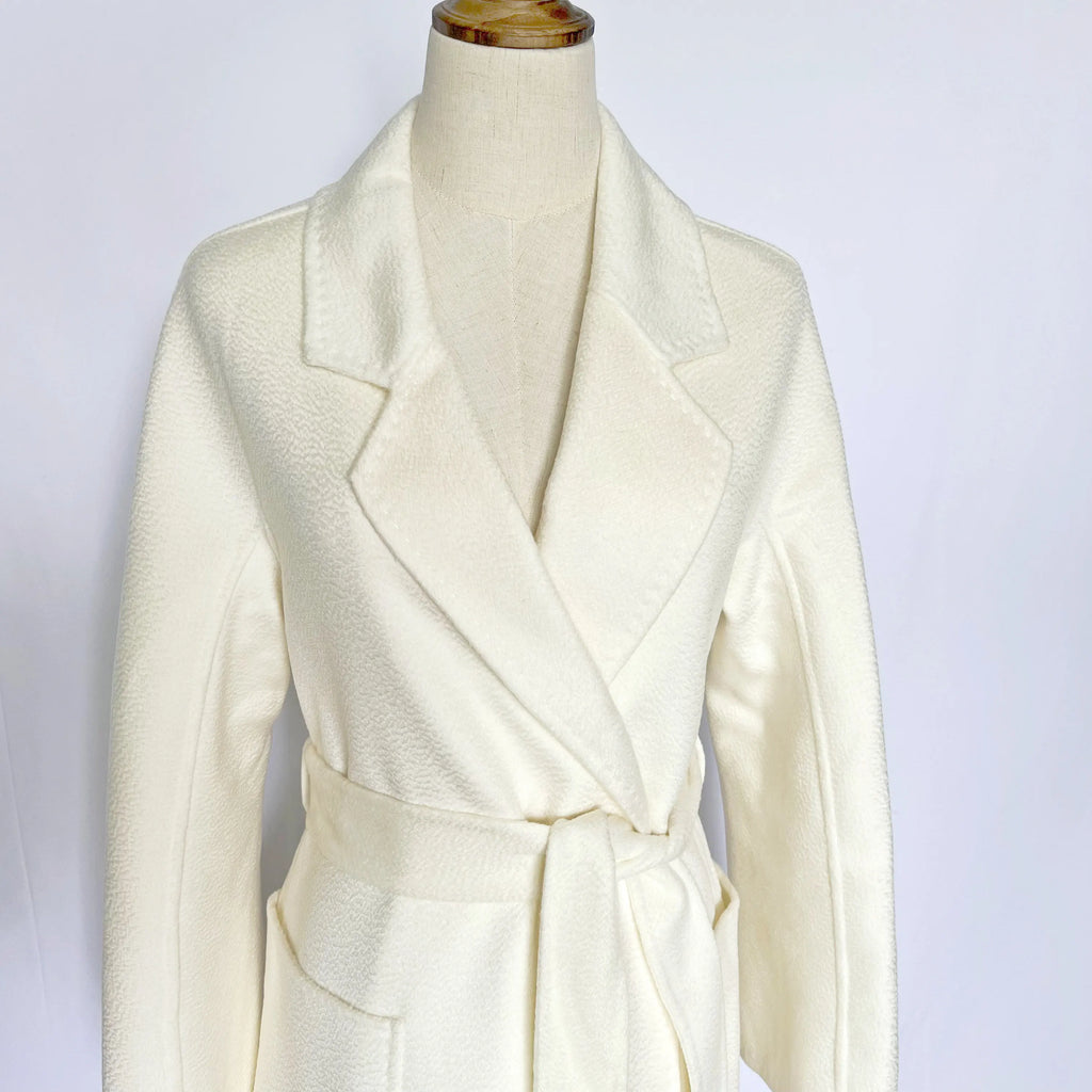 SPECIAL OFFER Cashmere Coat Female Winter Mid-Length Corrugated Coat Black Wool Coat Woman Autumn New Casual Fashion Beige Coat