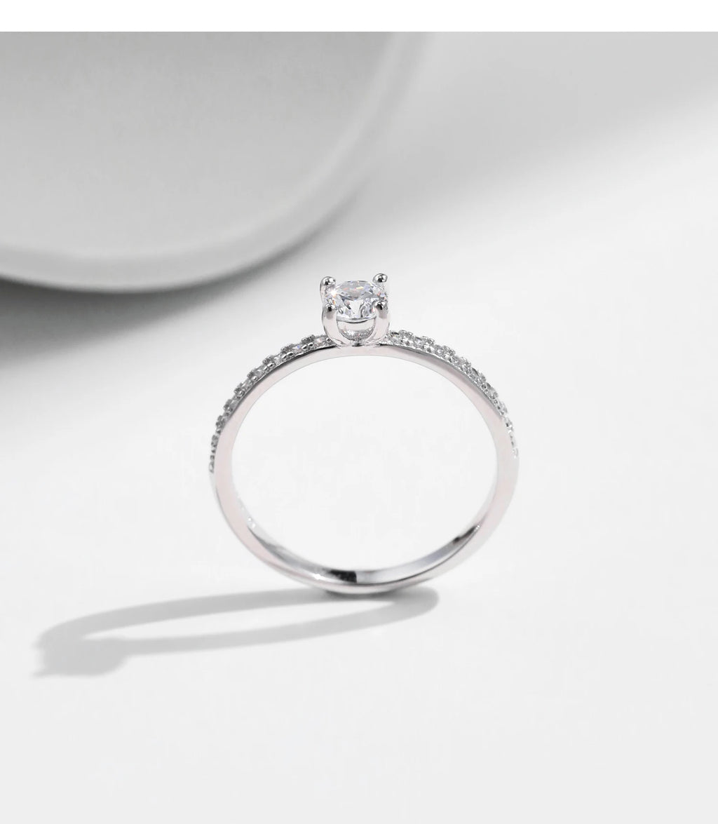 MODIAN D Color Moissanite Ring Delicate Square 925 Sterling Silver Lab Diamond Ring For Women Wedding Statement Jewelry