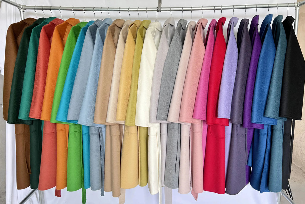 SPECIAL OFFER Cashmere Coat Female Winter Mid-Length Corrugated Coat Black Wool Coat Woman Autumn New Casual Fashion Beige Coat