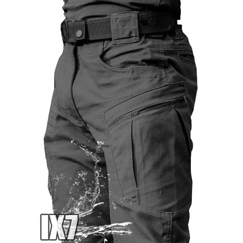 Men Cargo Pants Trousers Multi-pocket Waterproof Wear-resistant Casual Training Overalls Clothing Comfortable Breathable