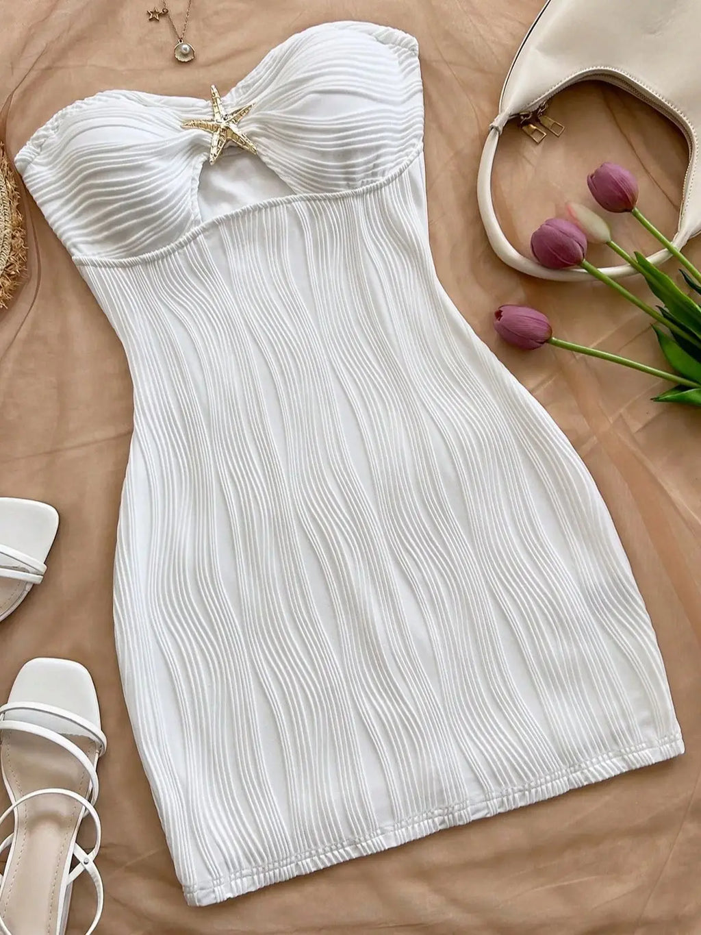 Strapless Slimming Short Dress Sexy Pure And Sensual Hip-Hugging Women's Fashion Party Wear