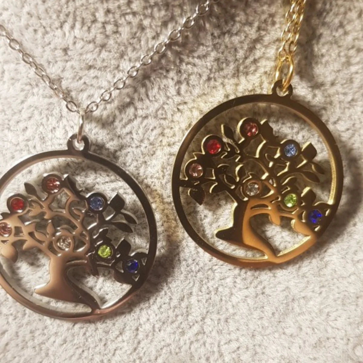 LUXUKISSKIDS Big Tree Of Life Charms Dubai Golden Jewelry Sets For Woman/Men Hippie Round Pendant Set of Necklace Earrings Punk