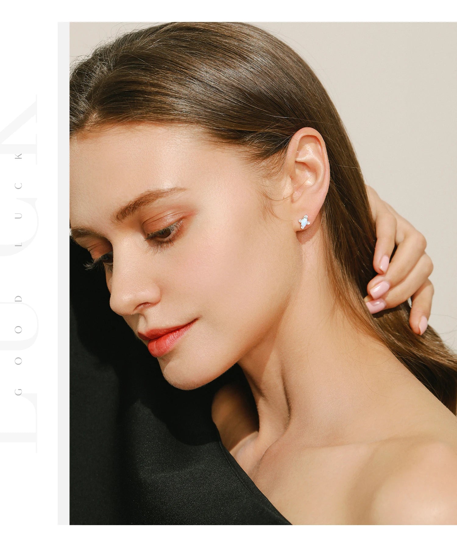 MODIAN Authentic 925 Sterling Silver Geometric Rectangle Natural Opal Jewelry Sets Rings Earrings For Women Wedding Jewelry