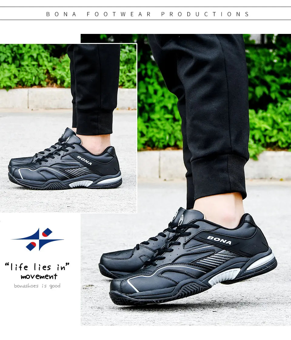 BONA New Designers Table Tennis Shoes Men Indoor Sports Shoes Badminton Sneakers Breathable Sport Footwear Mansculino Comfy