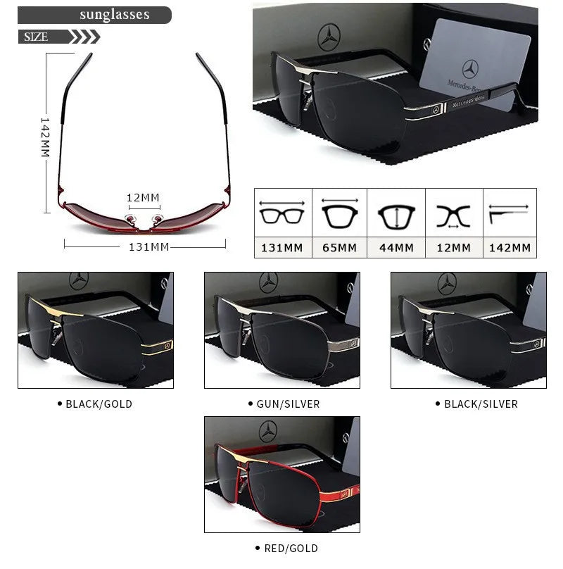 Car High-End Popular Polarized Sunglasses Anti Glare Goggles Mercedes Benz A B C E S SLK ML Sprinter Vito Class GLA GLC GLK GLS