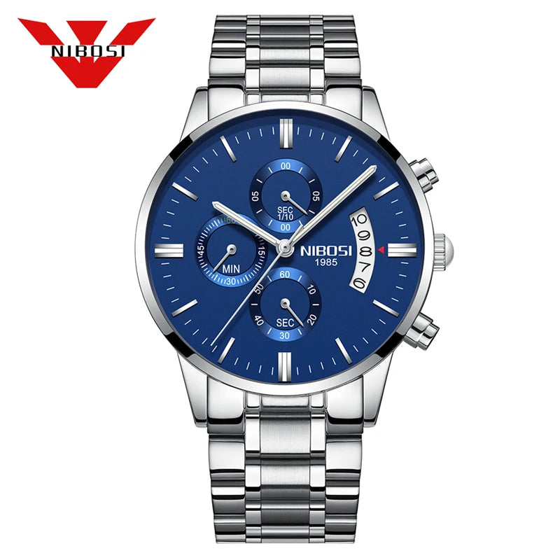 NIBOSI Mens Watches Top Brand Luxury Famous Men's Dress Watch Fashion Casual Military Quartz Wristwatches Saat Relogio Masculino