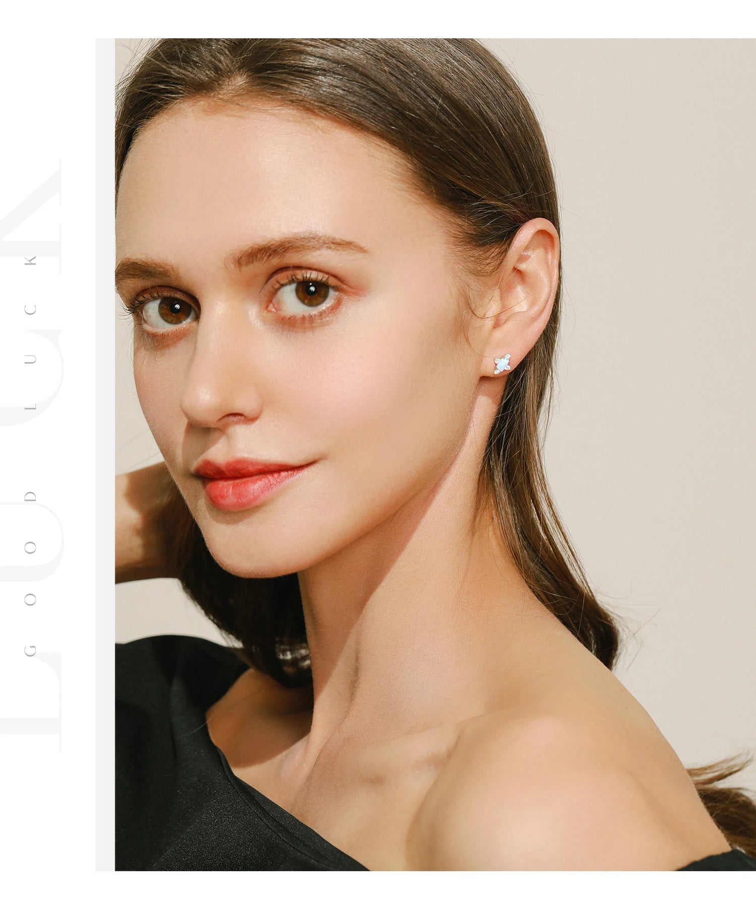 MODIAN Authentic 925 Sterling Silver Geometric Rectangle Natural Opal Jewelry Sets Rings Earrings For Women Wedding Jewelry