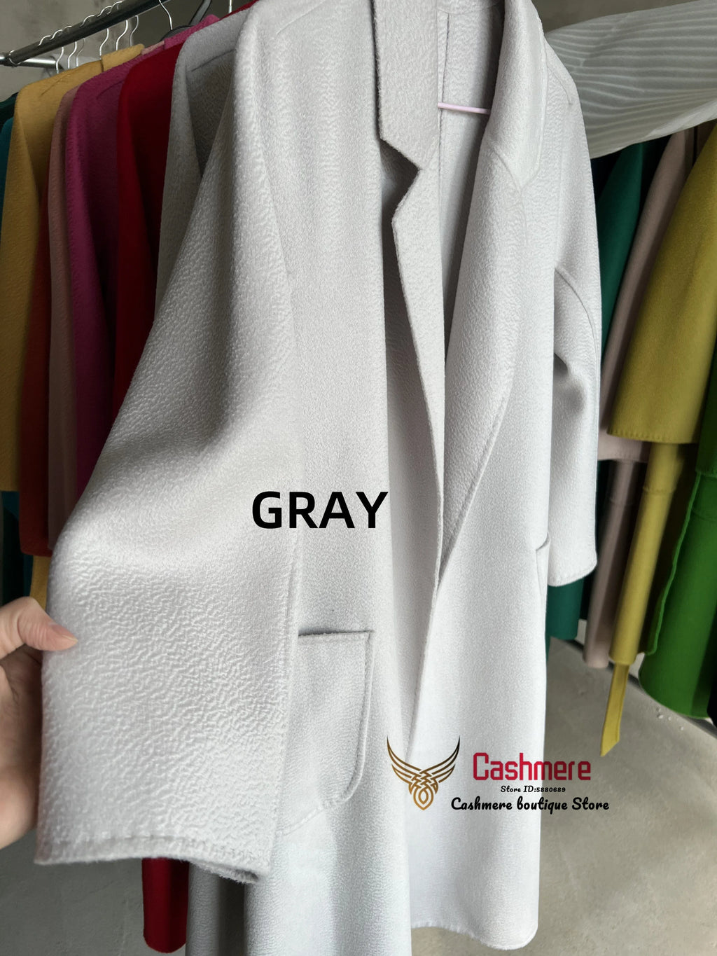 SPECIAL OFFER Cashmere Coat Female Winter Mid-Length Corrugated Coat Black Wool Coat Woman Autumn New Casual Fashion Beige Coat